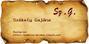 Székely Gajána névjegykártya